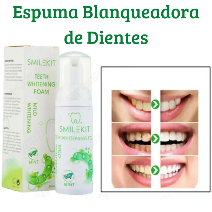 Tratamiento para blanquear los dientes en espuma